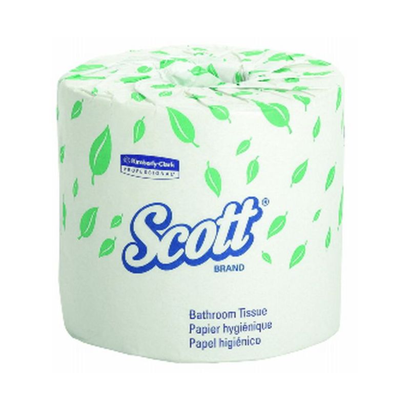Kimberly Clark Scott® 100 Recycled Fiber Toilet Paper, 2Ply, White, 4x4" 13217